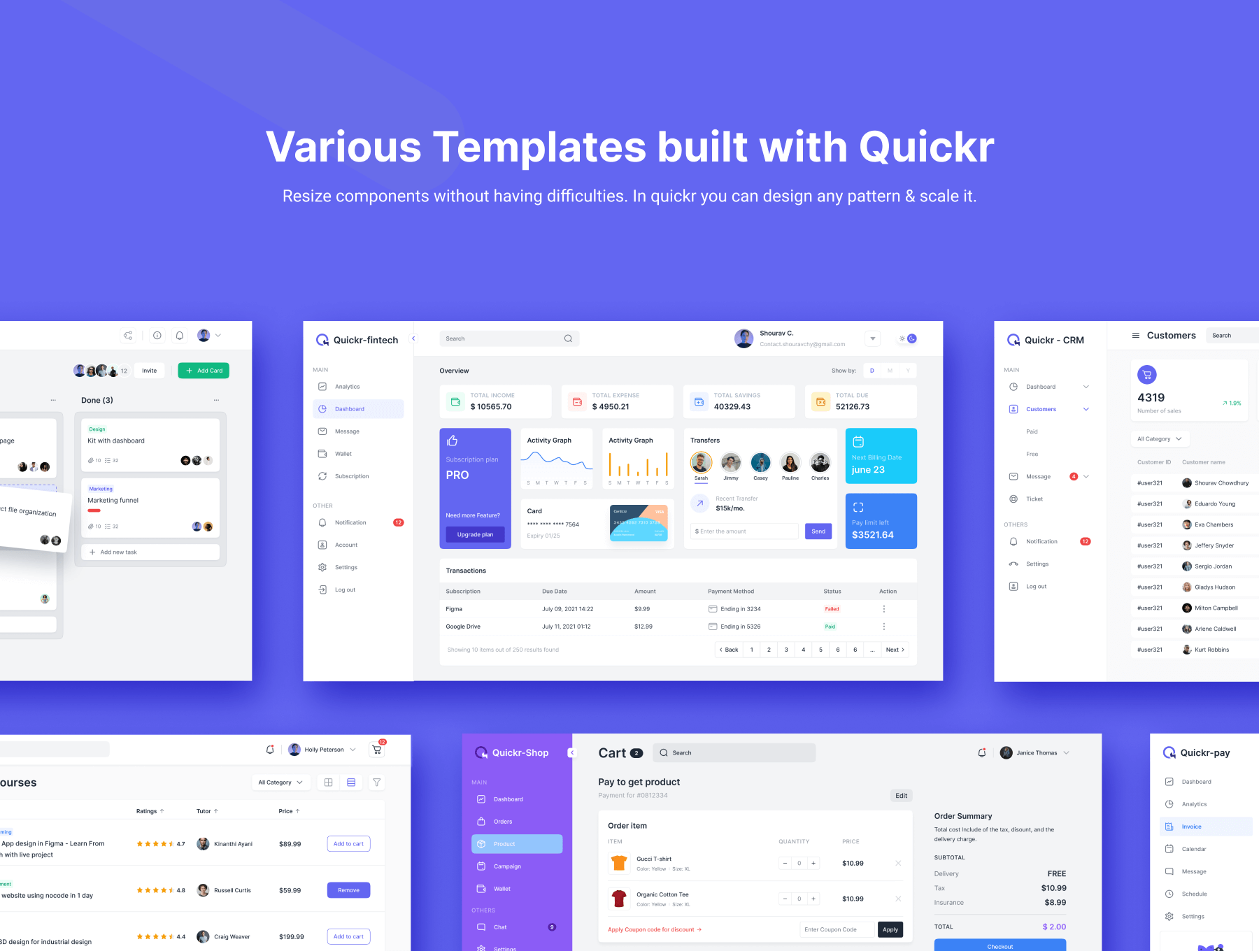 紫色后台管理设计必备UI组件库素材包