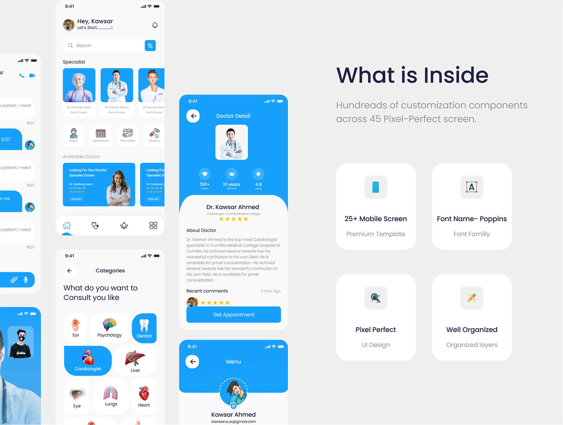 医疗APP UI界面怎么做?这30个医生预约APP界面请收下