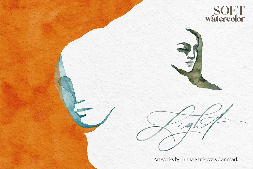 水墨风格插画怎么画起来快？试试这套软水彩Procreate笔刷吧