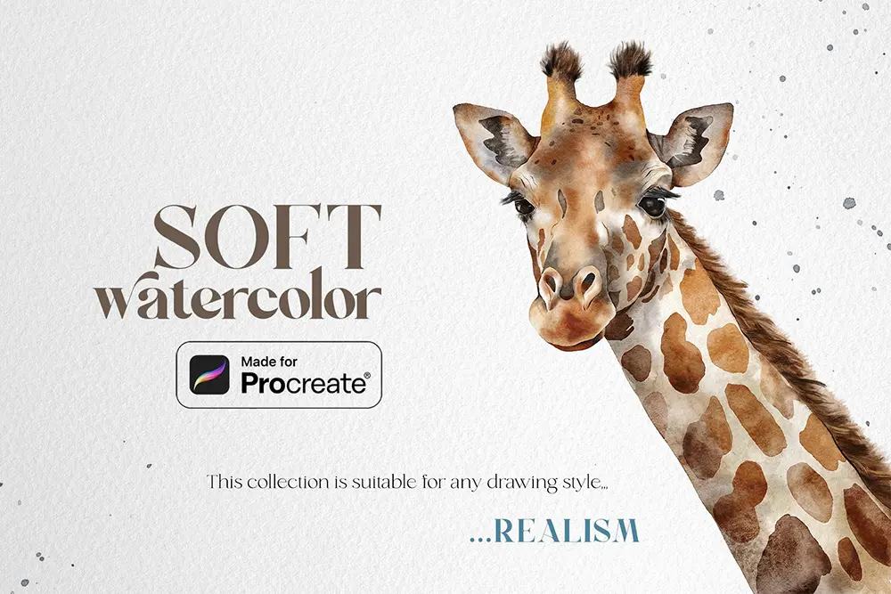 水墨风格插画怎么画起来快？试试这套软水彩Procreate笔刷吧