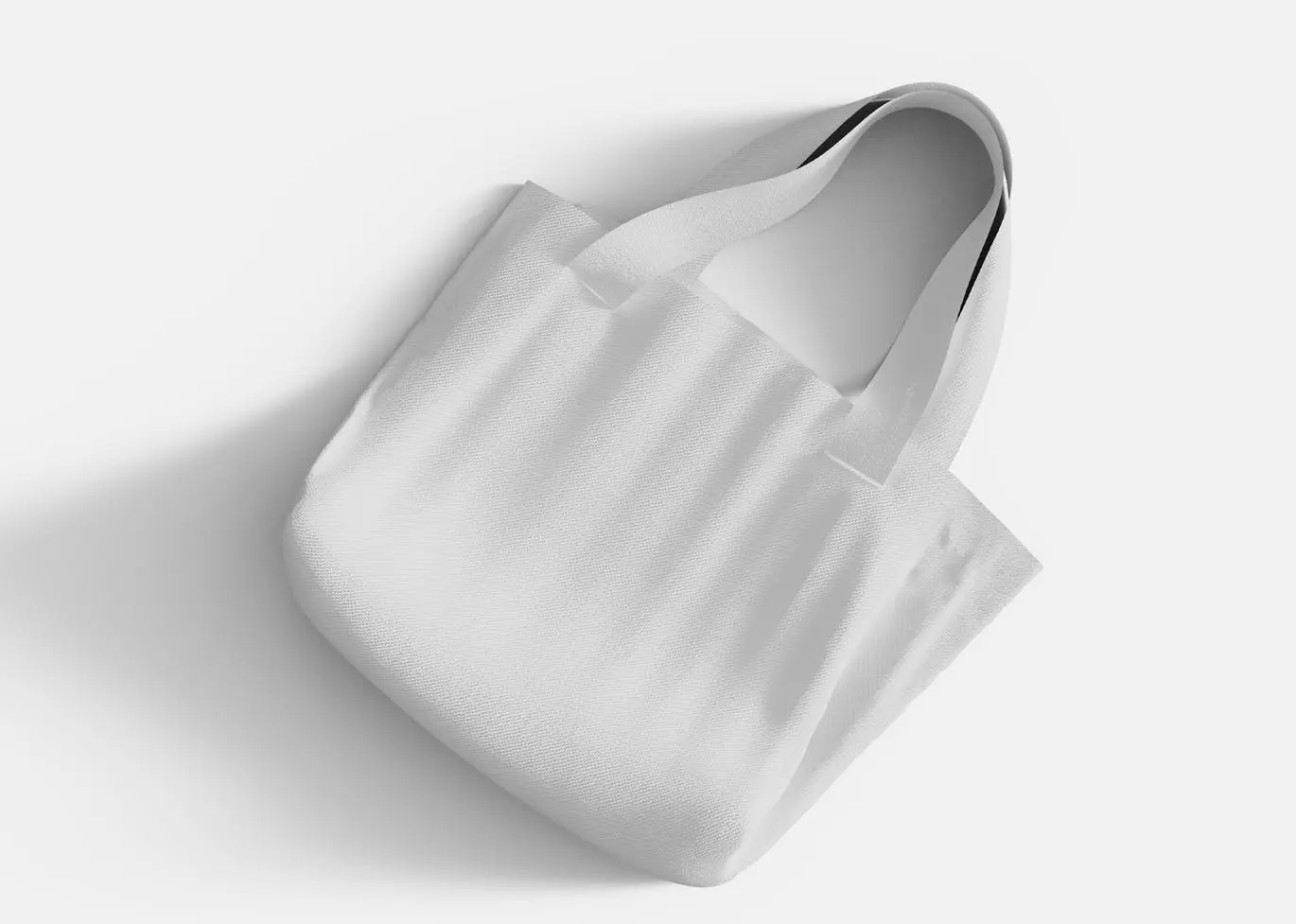 顶视图购物环保袋PSD样机素材