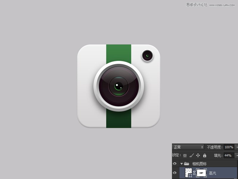 PS绘制立体双镜头相机APP图标