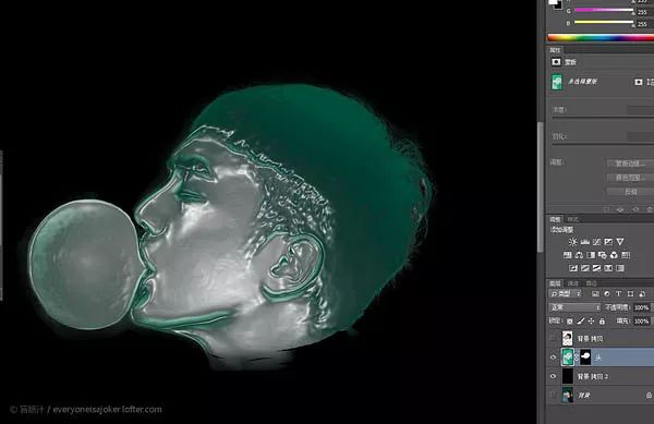 PS教程：打造创意又富有个性的泡泡头像图片