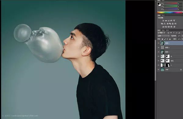 PS教程：打造创意又富有个性的泡泡头像图片