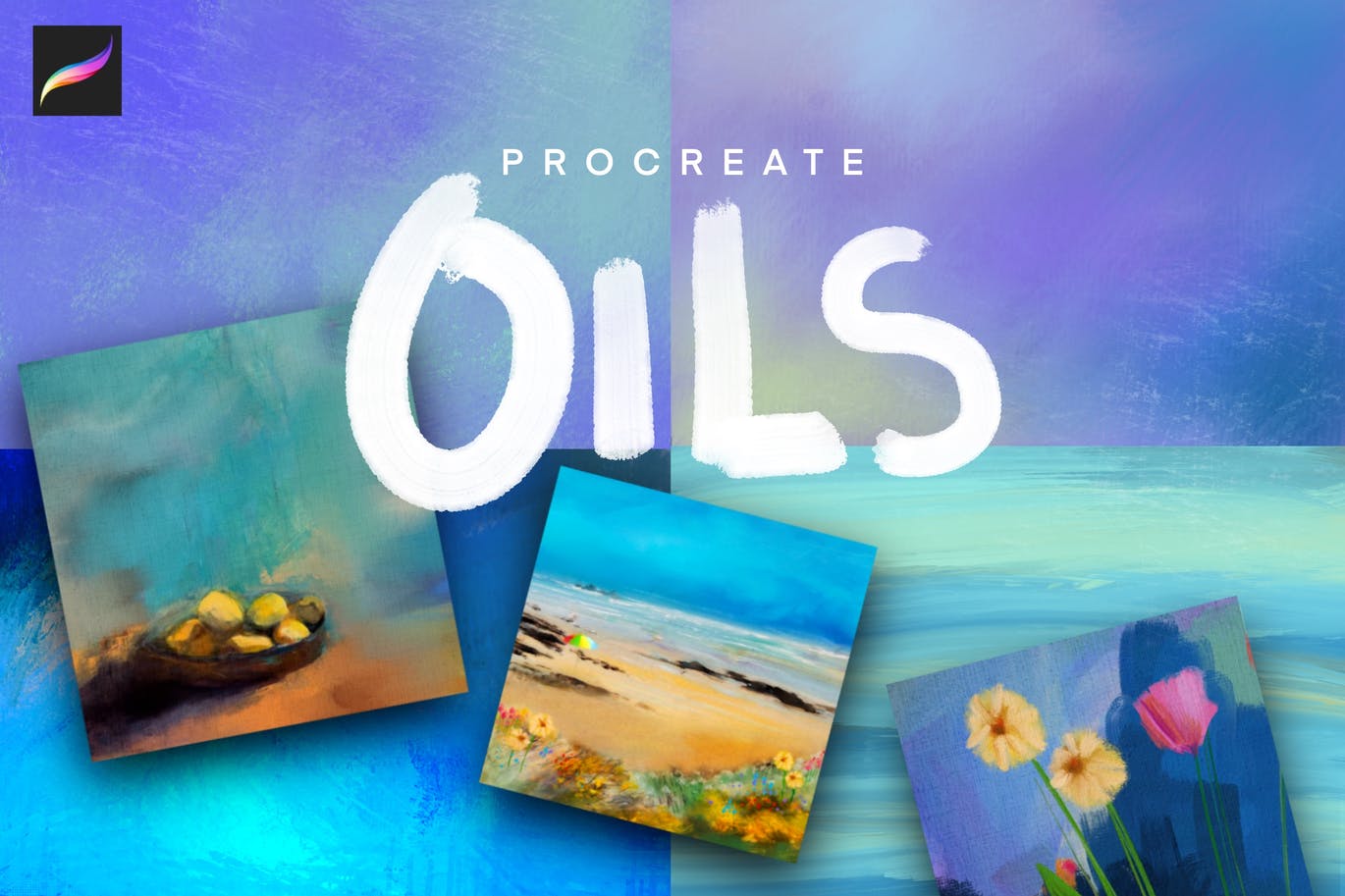 时尚高端Procreate艺术家手绘油画水粉水墨画笔刷合集