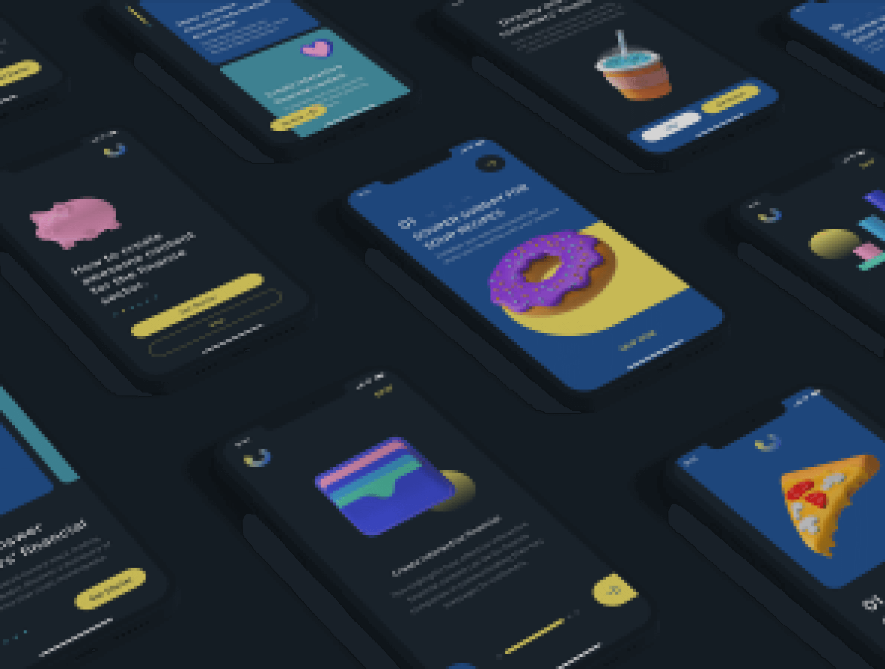 一套适合多领域的超酷暗黑风格APP UI界面