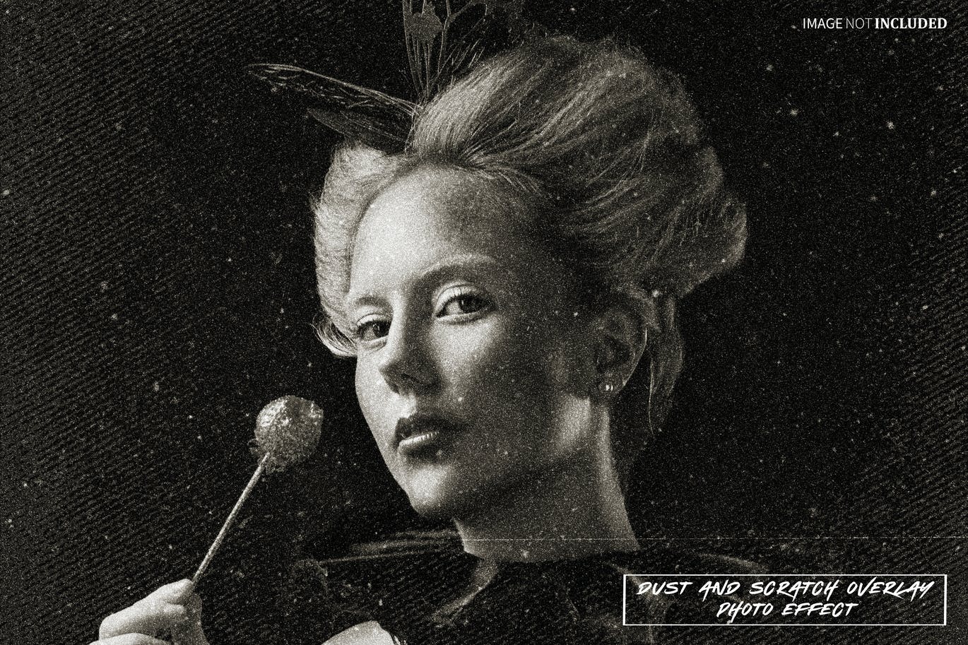 复古风格的灰尘划痕照片效果图层PSD样式