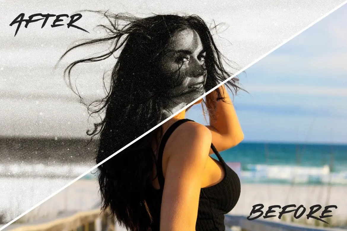 复古风格的灰尘划痕照片效果图层PSD样式