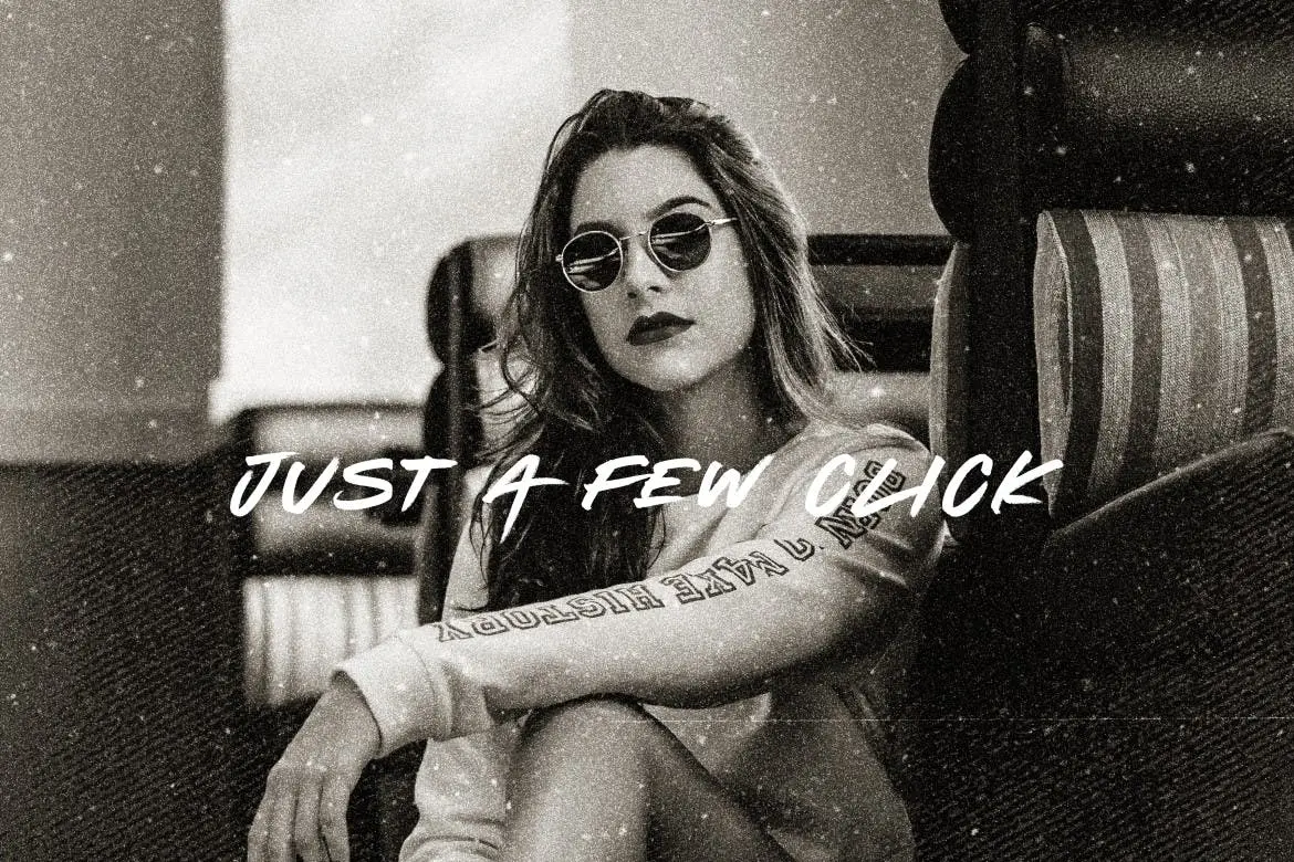 复古风格的灰尘划痕照片效果图层PSD样式