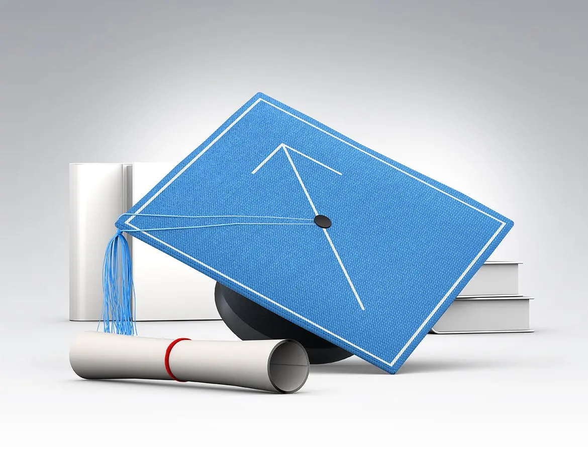 真实质感学位毕业生帽子PSD素材