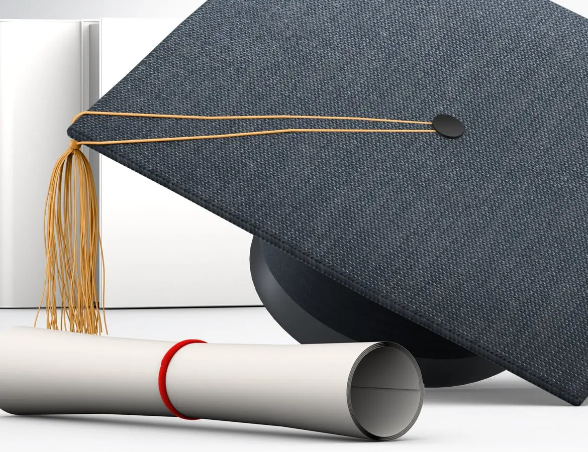 真实质感学位毕业生帽子PSD素材