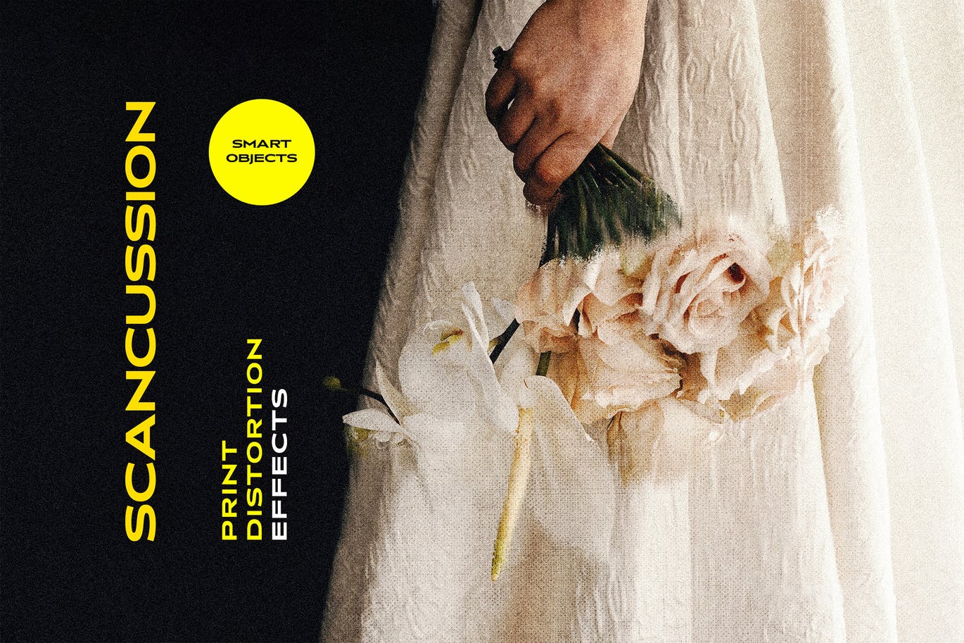 一键生成逼真质感打印失真效果PSD样式