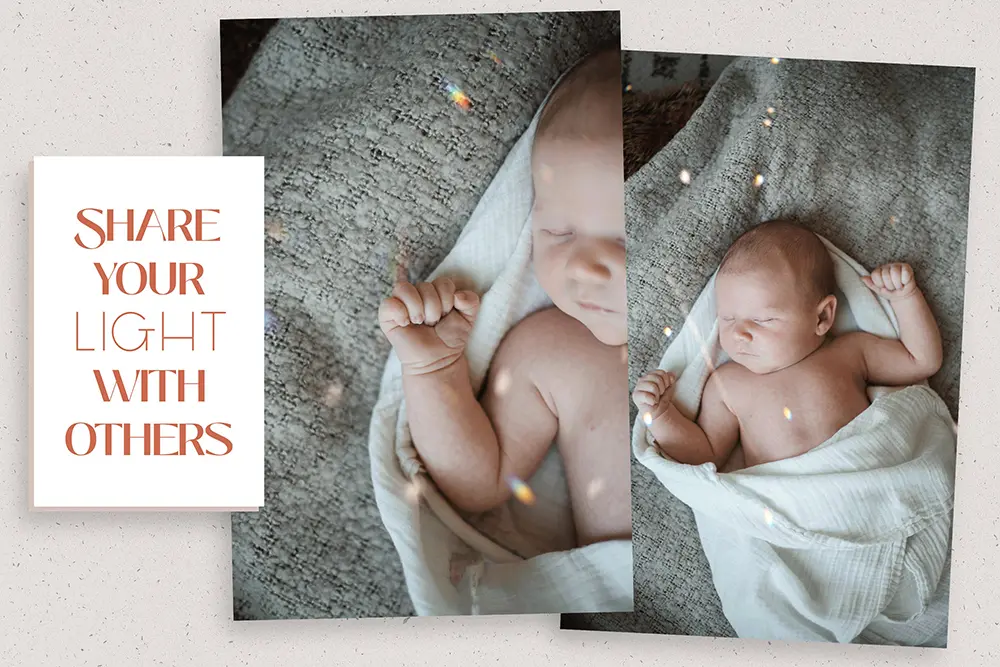 棱镜彩虹光照片叠层图片素材