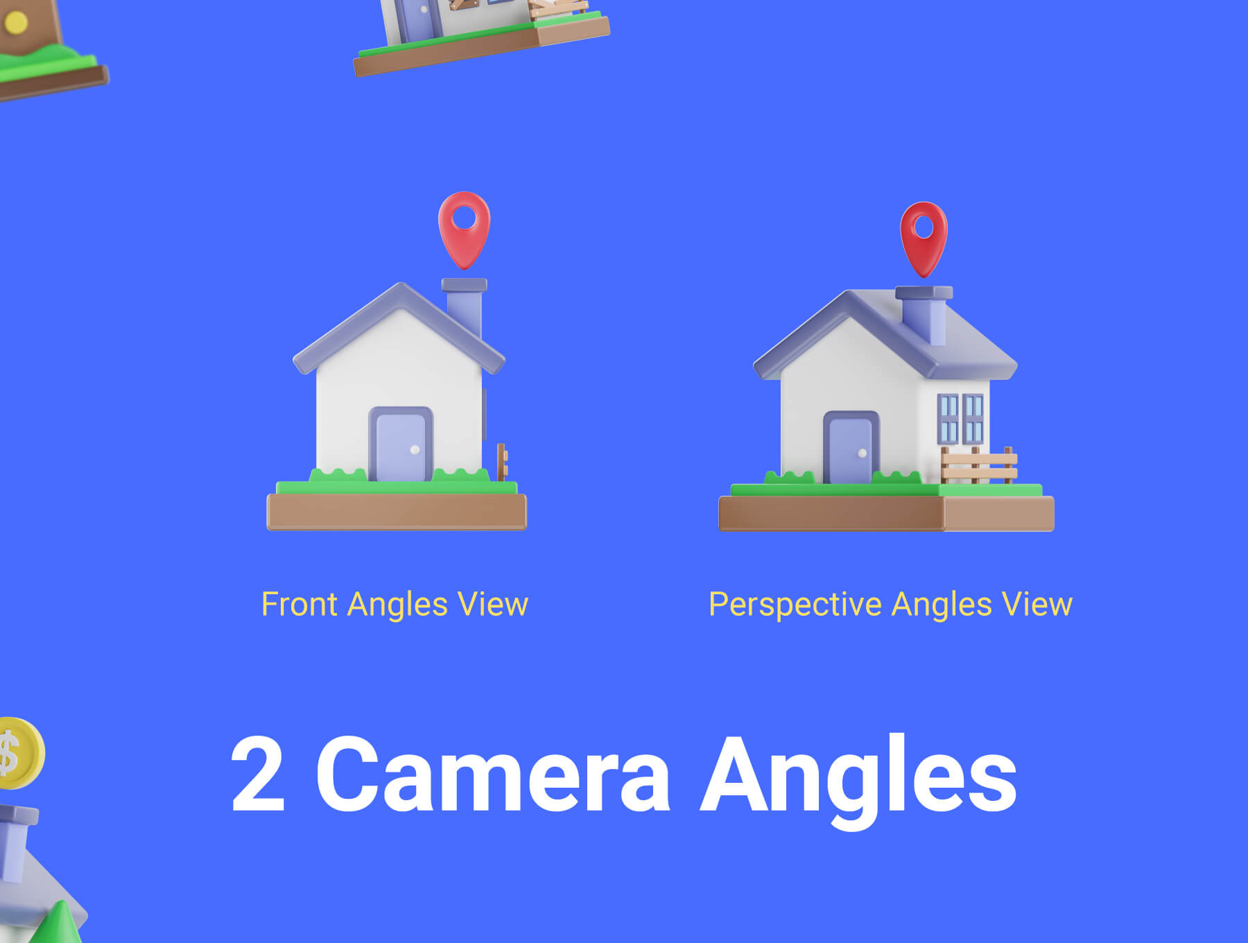 30个房地产楼房3D图标模型