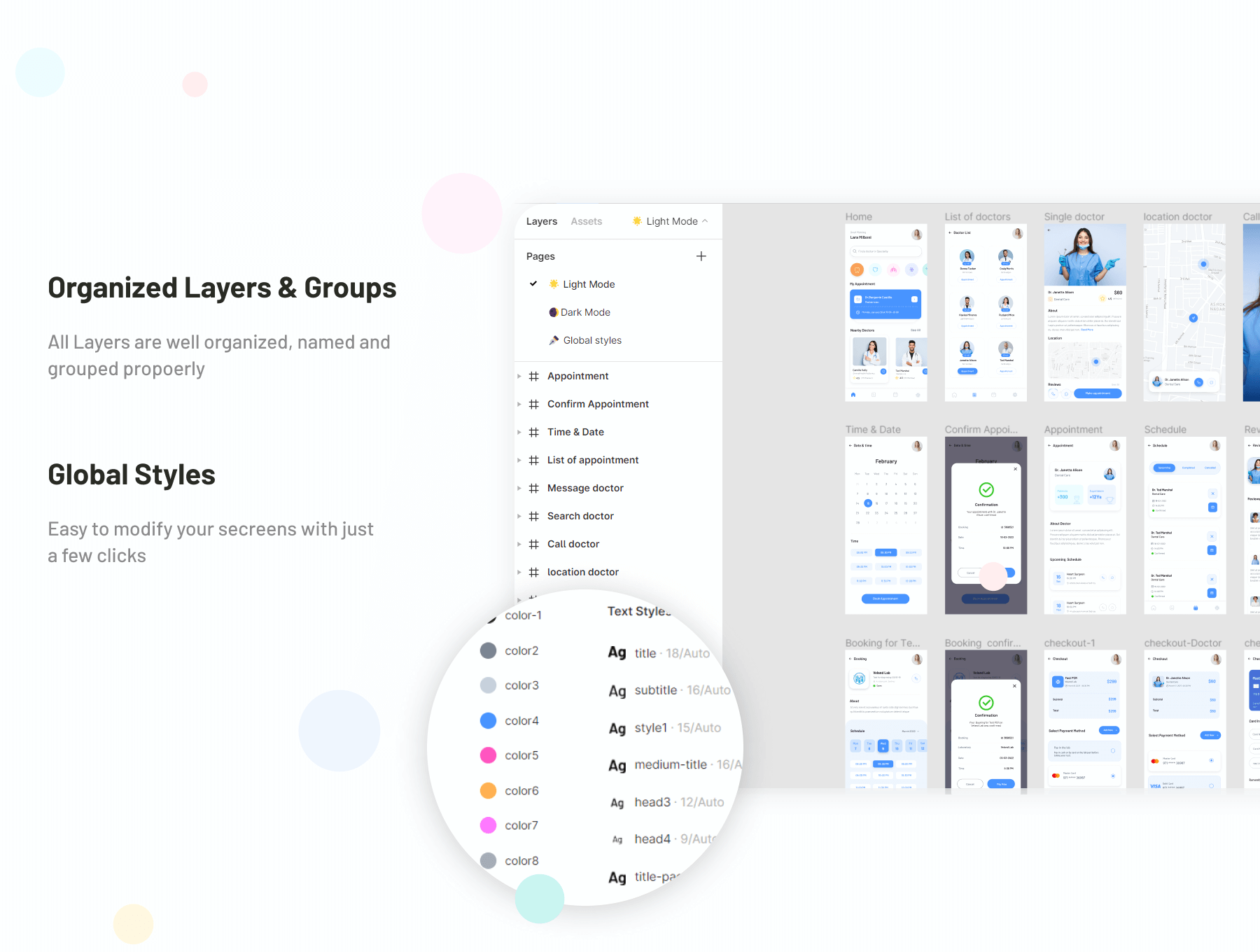 80个蓝色医疗主题APP UI界面