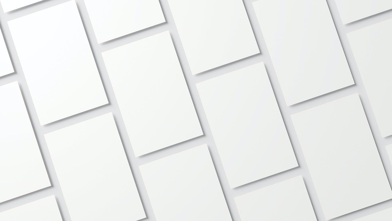 竖向设计光影效果名片样机PSD素材