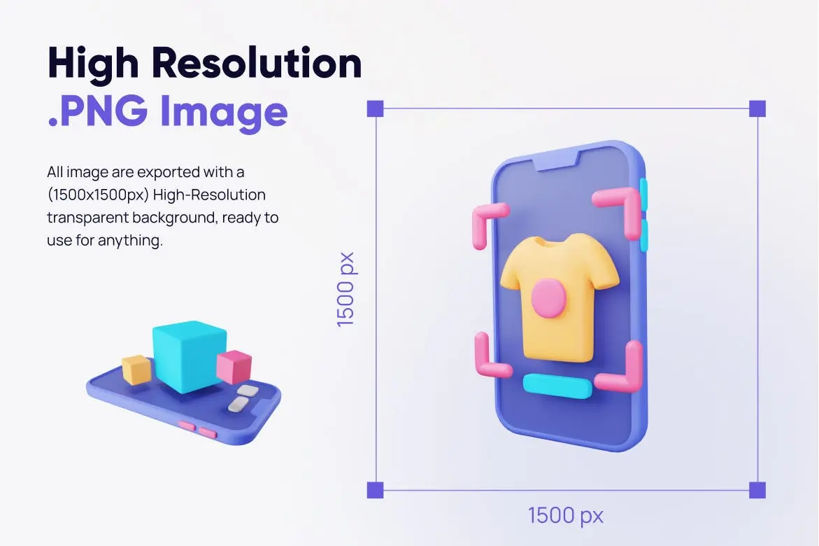 移动端位置标识信息3D图标