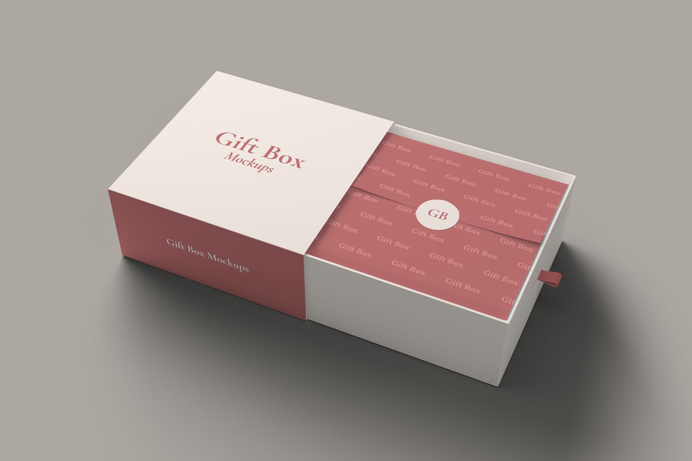 高品质礼品盒包装设计VI样机PSD素材