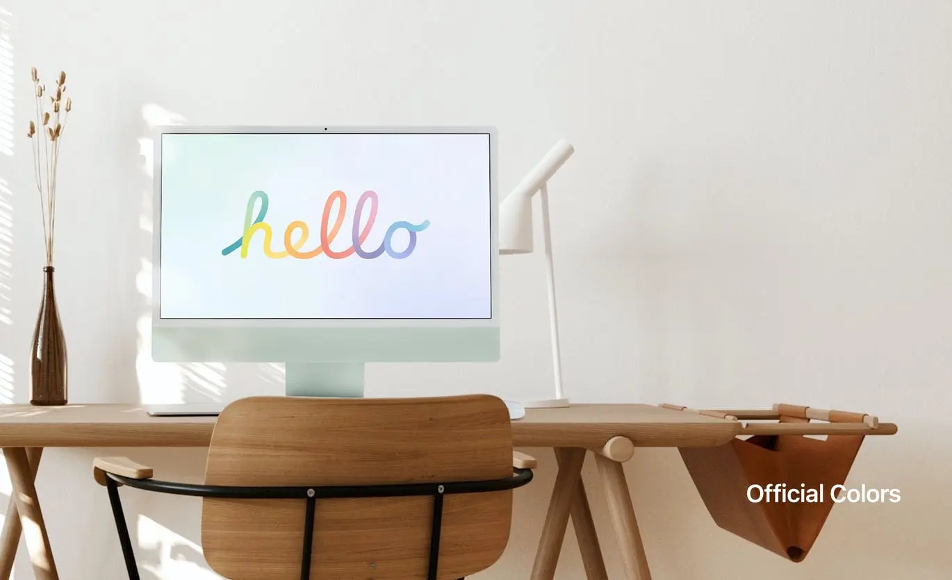 办公场景iMac电脑屏幕PSD样机素材