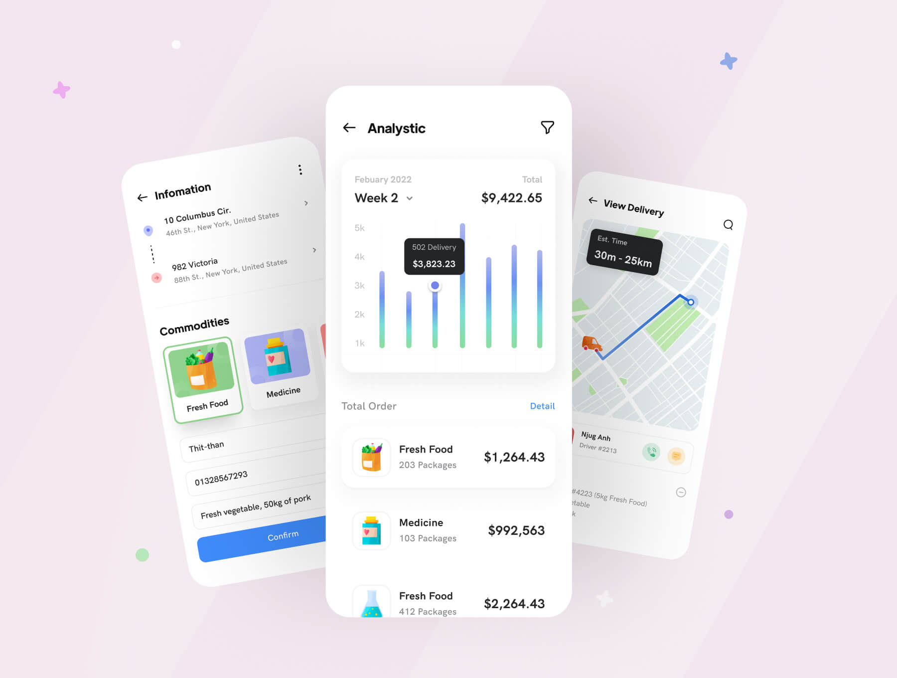 60个风格卡通色彩多样的APP UI界面