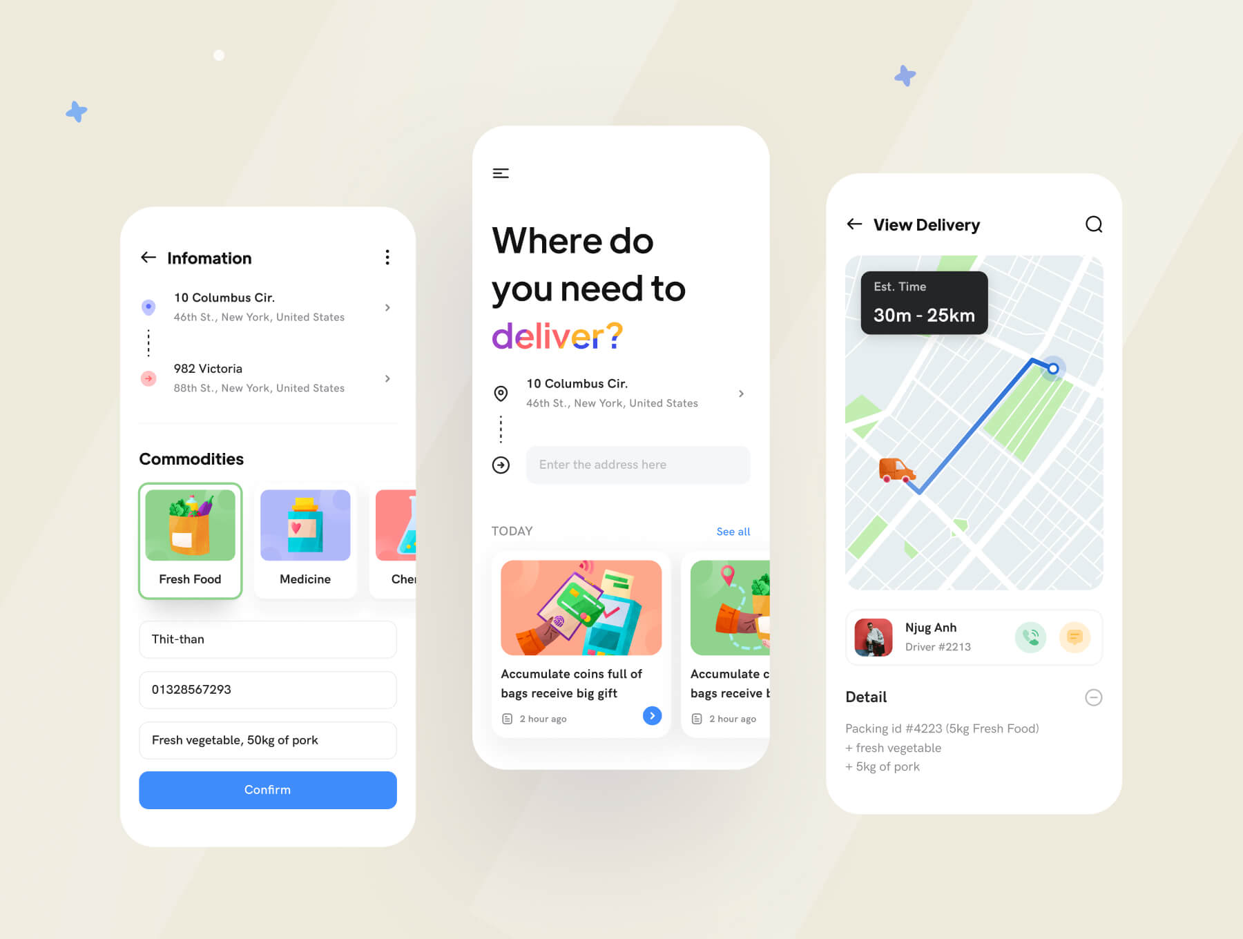 60个风格卡通色彩多样的APP UI界面