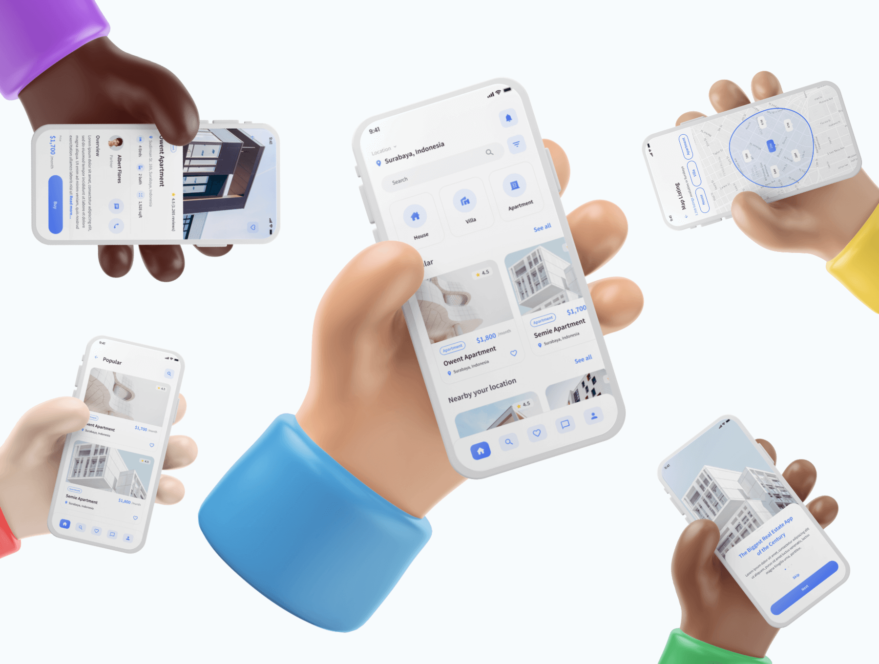 116个拥有设计系统的在线房产交易APP UI界面