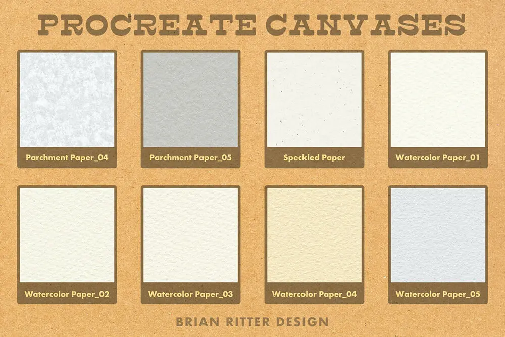 纸张纹理效果Procreate笔刷素材