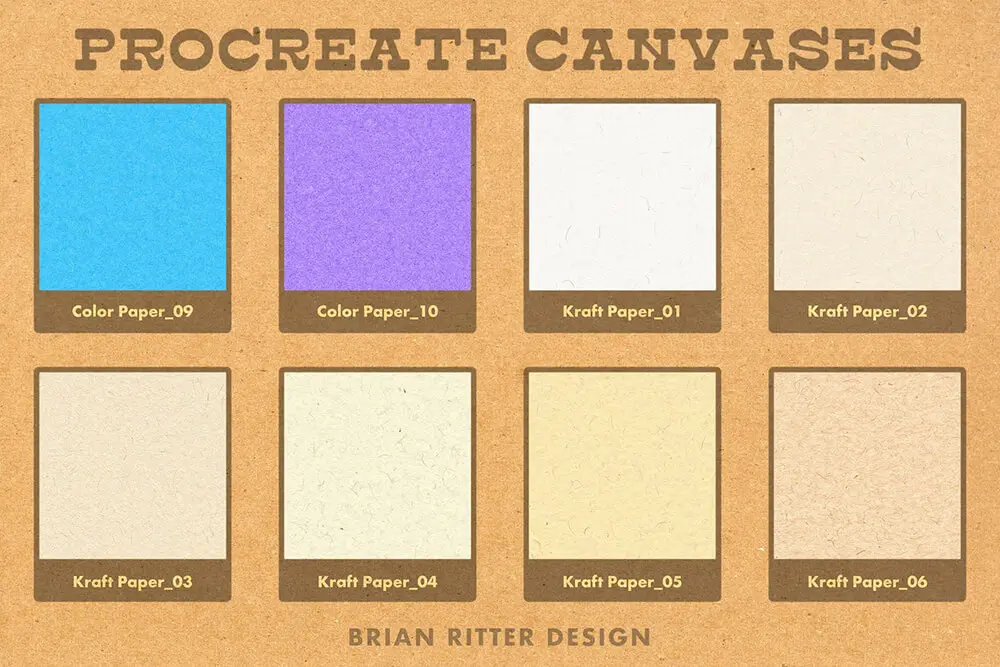 纸张纹理效果Procreate笔刷素材