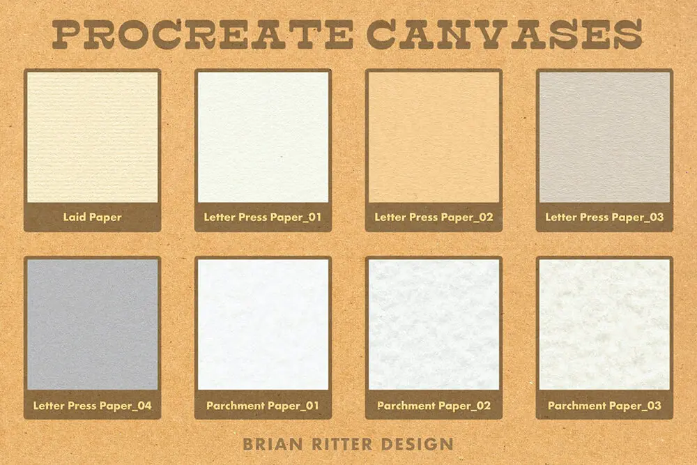纸张纹理效果Procreate笔刷素材