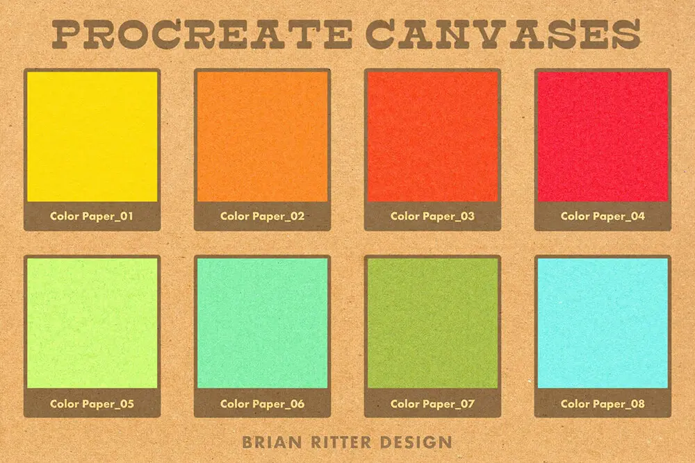 纸张纹理效果Procreate笔刷素材