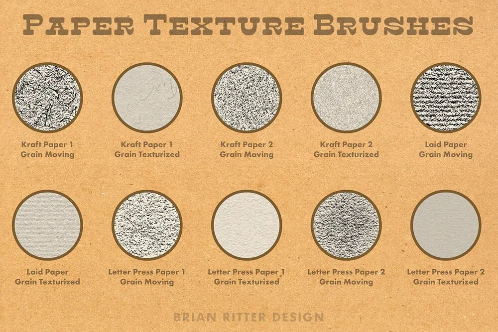 纸张纹理效果Procreate笔刷素材