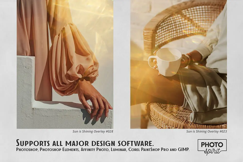 金色太阳光照片叠层图片素材