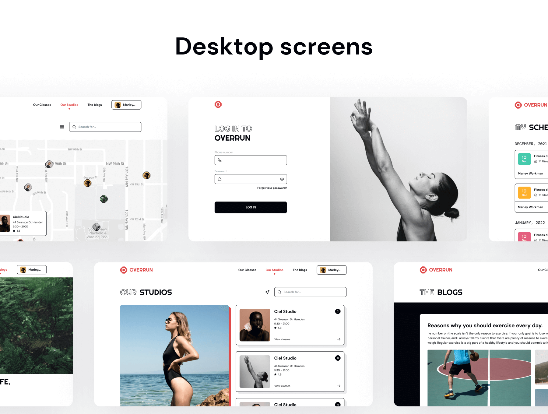 50多个超简洁预订教练移动APP和网站界面素材