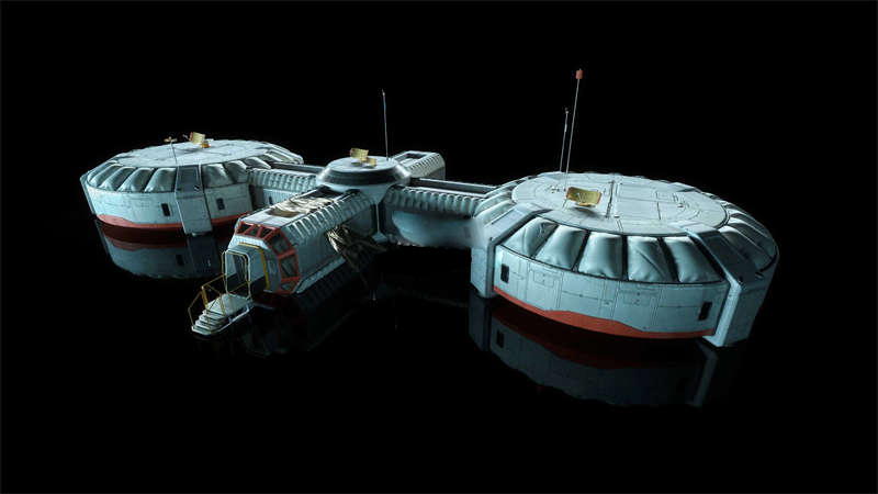 Kitbash3D–Lunar Base月球基地太空设备模型礼包