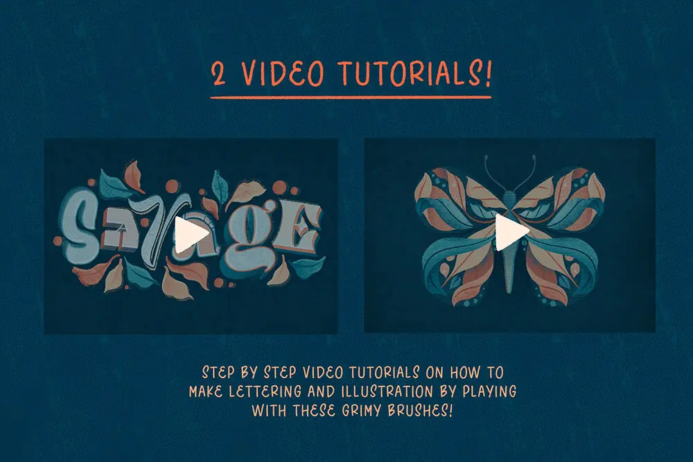 肮脏半色调Procreate笔刷素材包