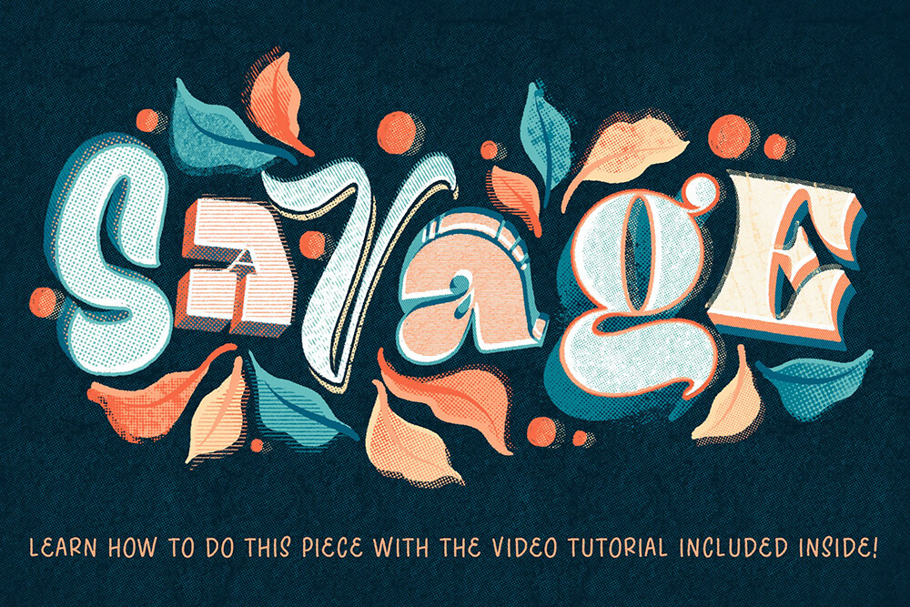 肮脏半色调Procreate笔刷素材包