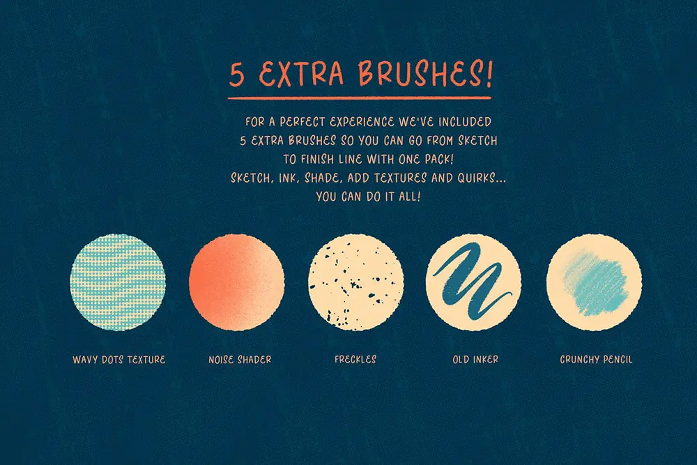 肮脏半色调Procreate笔刷素材包