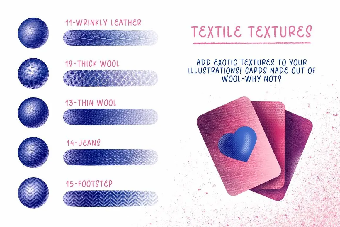 淡化阴影主题Procreate插画笔刷素材