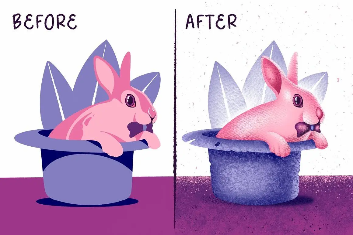 淡化阴影主题Procreate插画笔刷素材