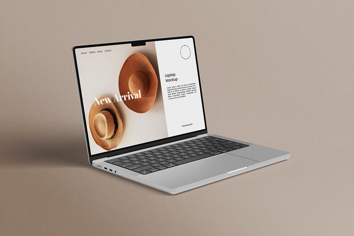 质感笔记本电脑Macbook Pro 2021设计样机PSD素材