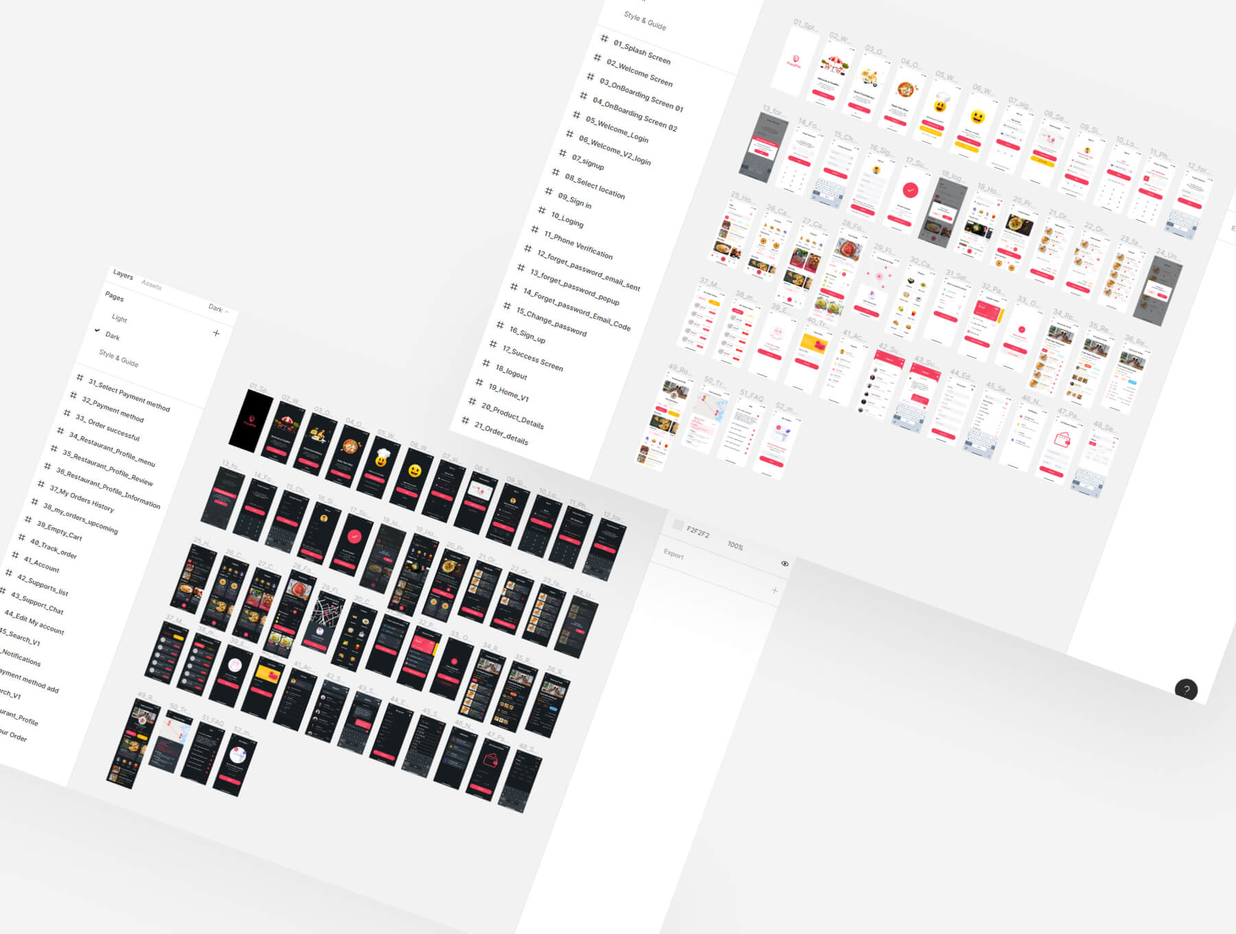 104个红色高品质送餐应用APP UI界面