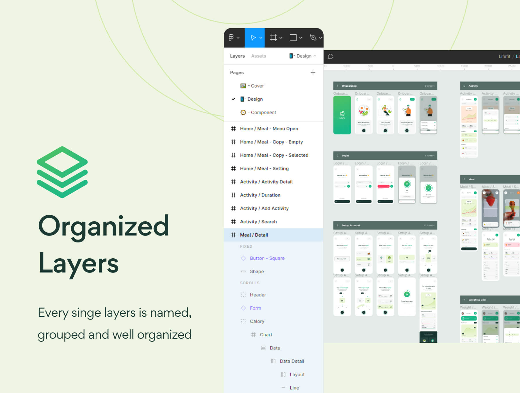 50个绿色清新健康饮食卡路里计数器APP UI界面