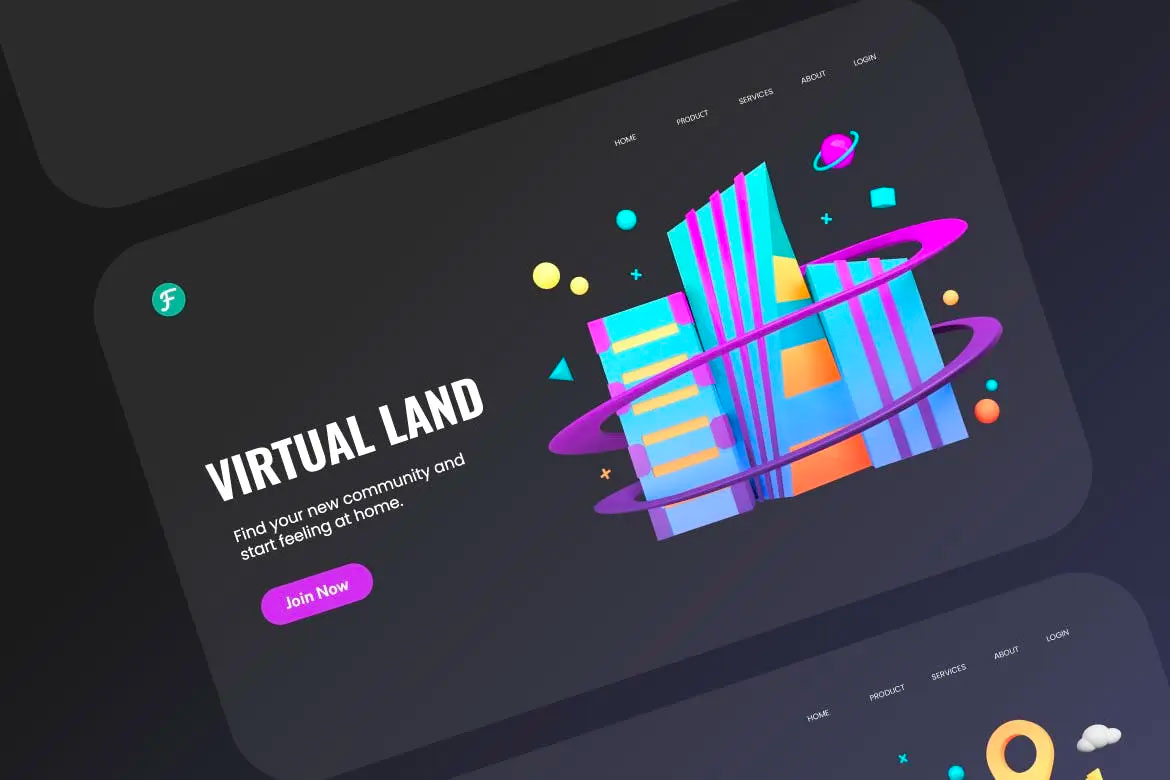 Blender元宇宙创意3D图标素材