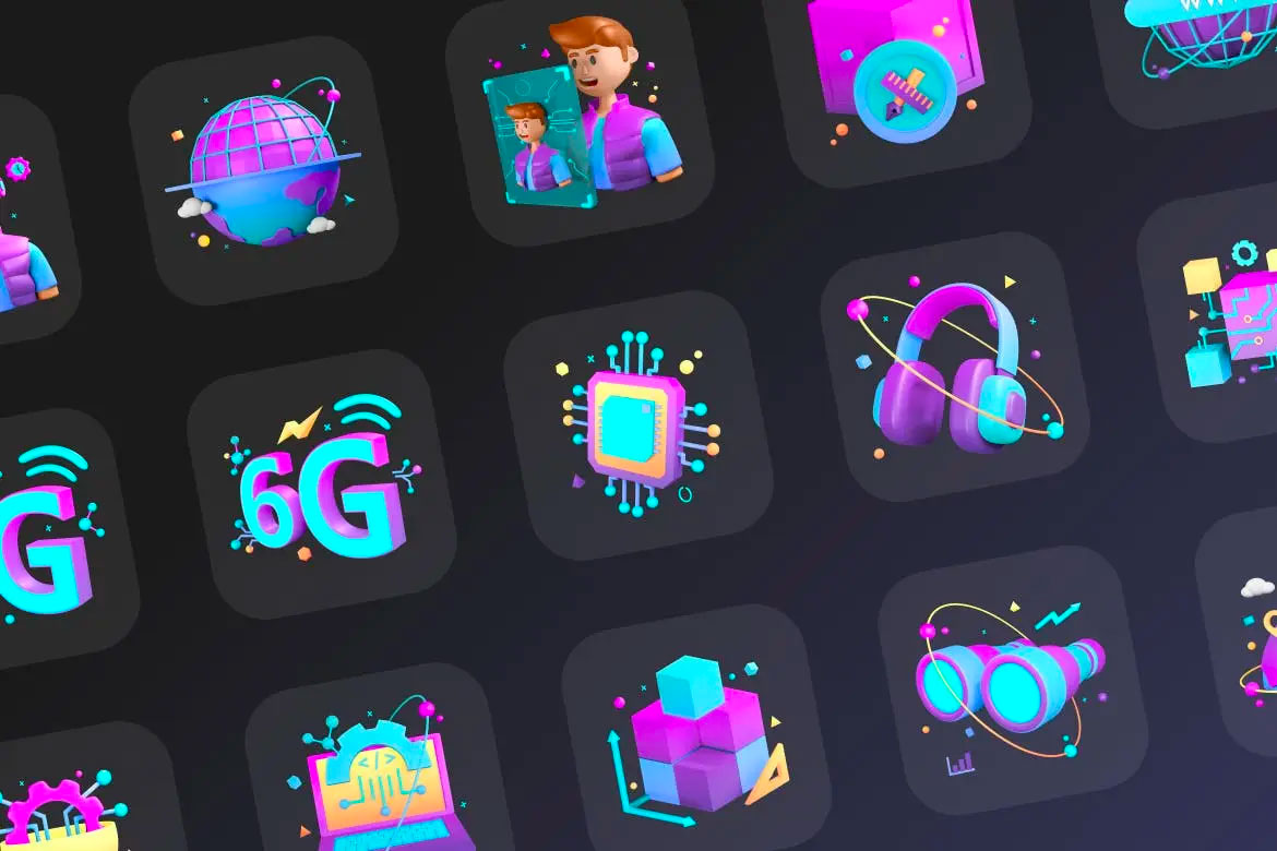 Blender元宇宙创意3D图标素材