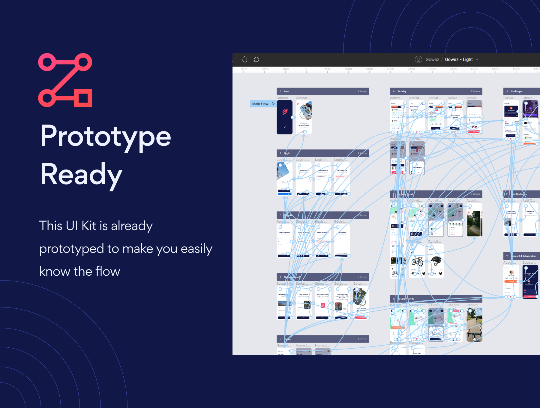 50多个自行车运动类APP UI界面