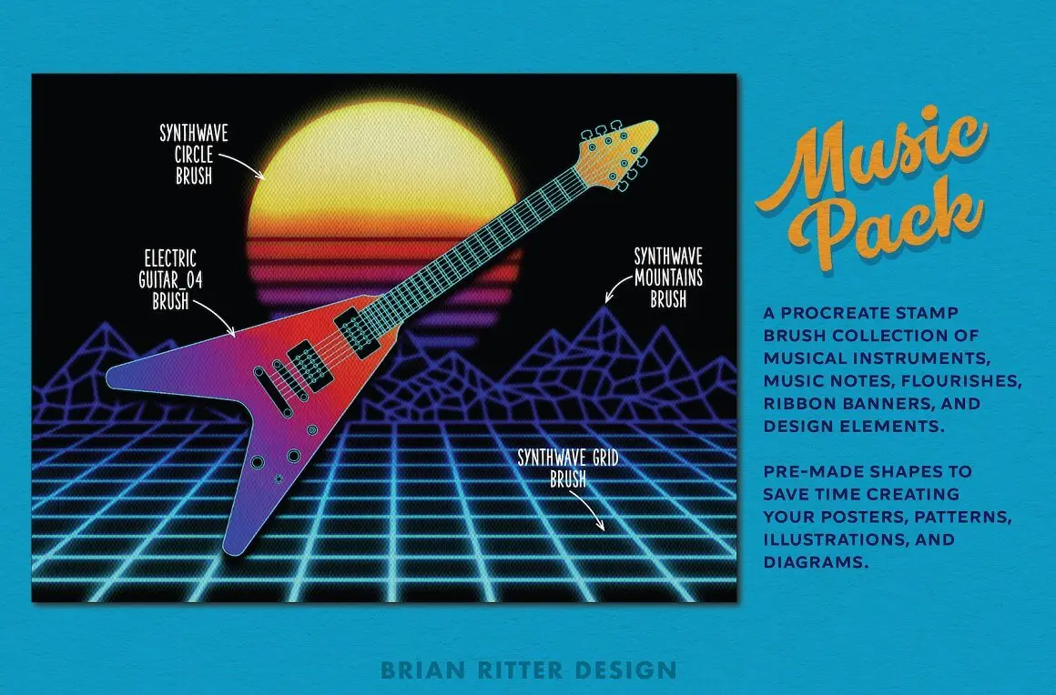 音乐乐器音符主题Procreate笔刷素材