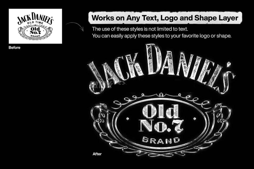 用PS一键生成酸性金属镀铬3D文字,这效果也太酷了吧!