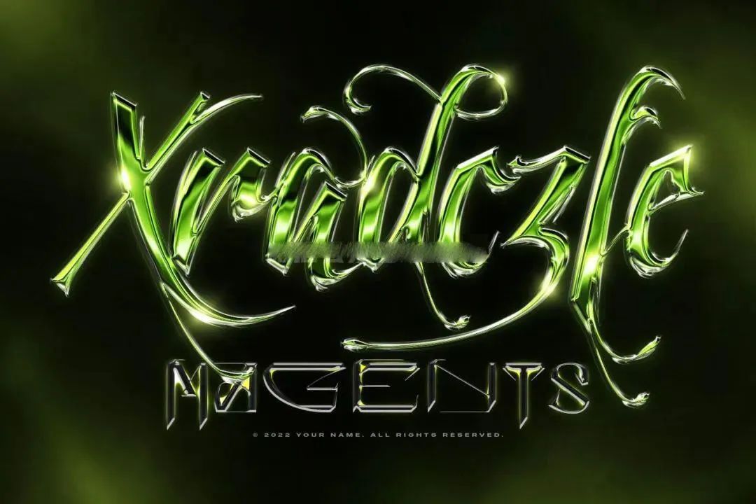 用PS一键生成酸性金属镀铬3D文字,这效果也太酷了吧!