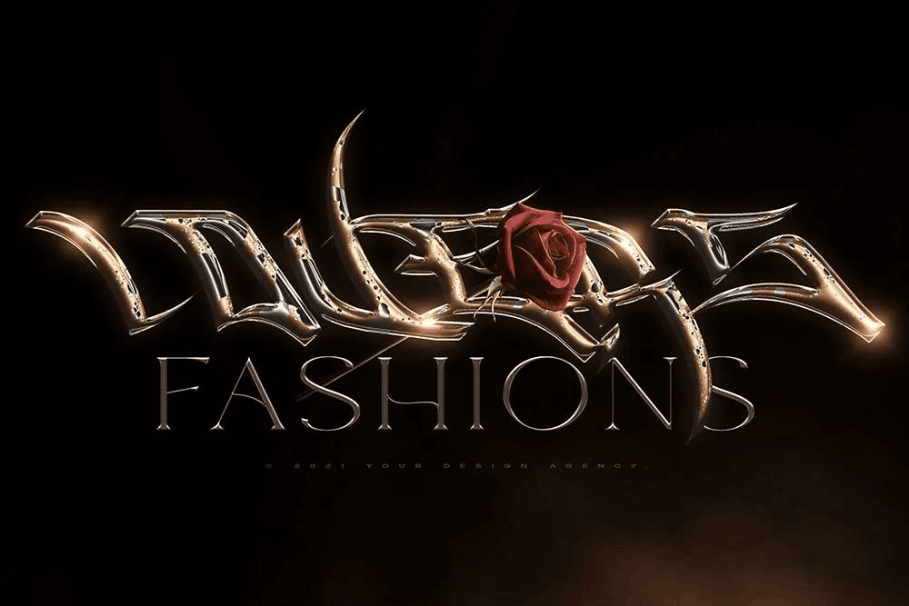 用PS一键生成酸性金属镀铬3D文字,这效果也太酷了吧!