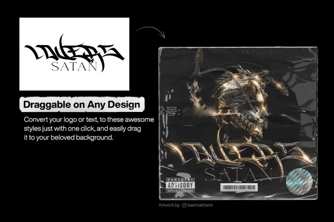 用PS一键生成酸性金属镀铬3D文字,这效果也太酷了吧!